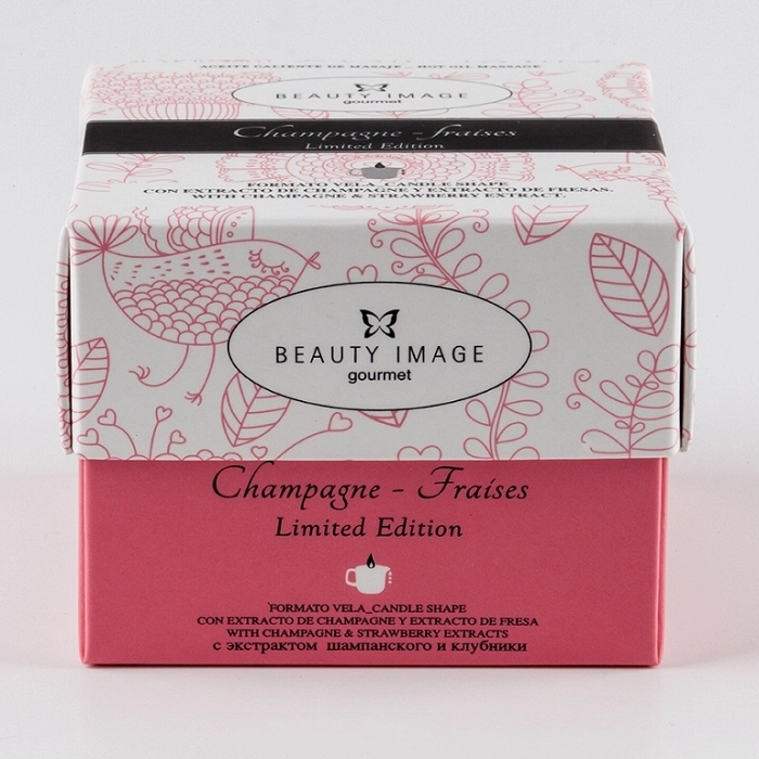 ACEITE CALIENTE MASAJE CHAMPAGNE&FRESAS 35 GRS VELA