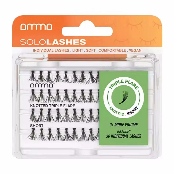 AMMA LASHES PESTAÑAS POSTIZAS SOLO KNOTTED TRIPLE FLARE S