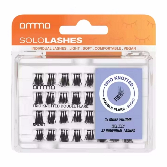 AMMA LASHES PESTAÑAS POSTIZAS SOLO TRIO KNOTTED DOUBLE FLARE S
