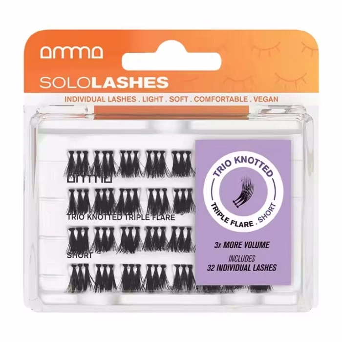 AMMA LASHES PESTAÑAS POSTIZAS SOLO TRIO KNOTTED TRIPLE FLARE S