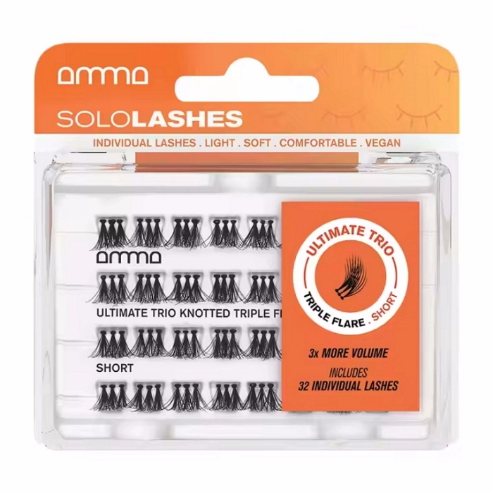 AMMA LASHES PESTAÑAS POSTIZAS ULTIMATE TRIO TRIPLE FLARE S