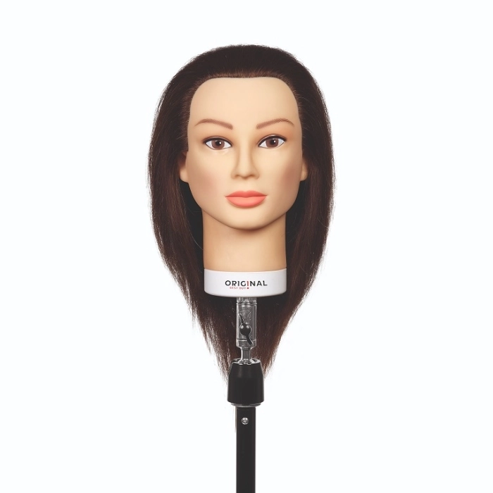 CABEZA MANIQUI ORIGINAL VALESKA 40CM 100% CABELLO HUMANO REF0030221