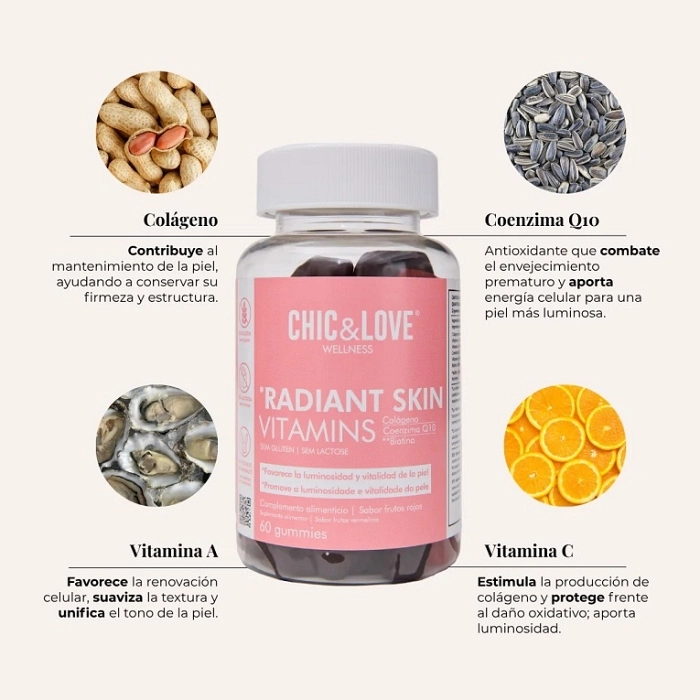 CHIC & LOVE RADIANT SKIN GUMMIES VITAMINS