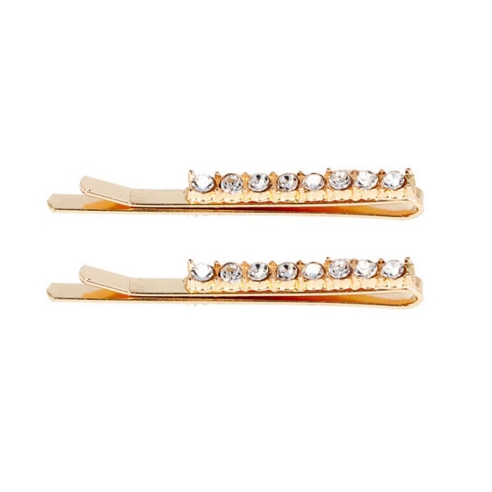 CLIP DORADO CON GEMAS 2 UNIDADES REF06929