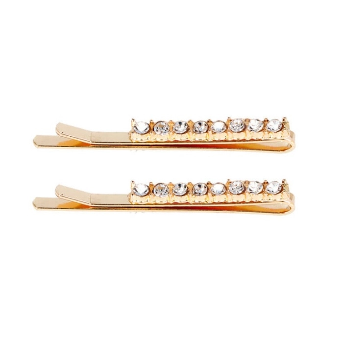 CLIP DORADO CON GEMAS 2 UNIDADES REF06929