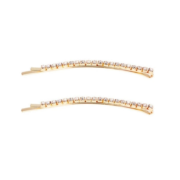 CLIP DORADO CON STRASS 2 UNIDADES REF.06928