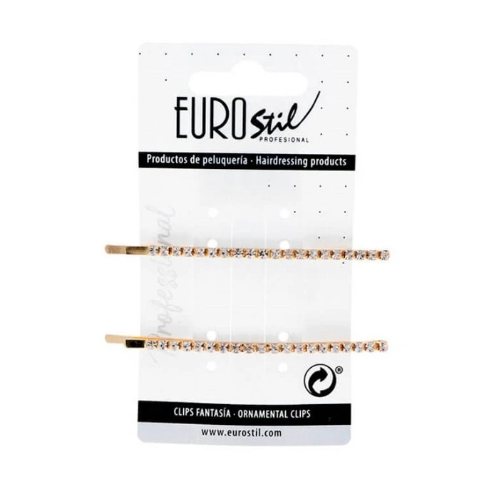 CLIP DORADO CON STRASS 2 UNIDADES REF.06928