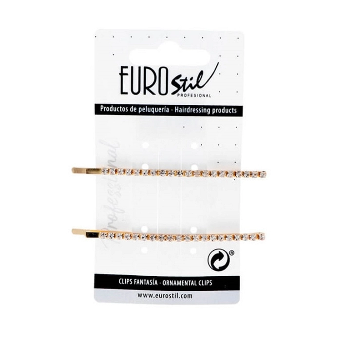 CLIP DORADO CON STRASS 2 UNIDADES REF06928