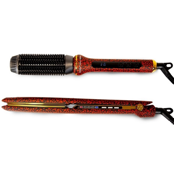 CORIOLISS PLANCHA C3 RED LEOPARD + HOT BRUSH CHRISTMAS KIT 2025