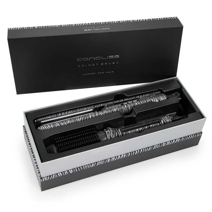 CORIOLISS PLANCHA C3 SILVER ZEBRA + HOT BRUSH
