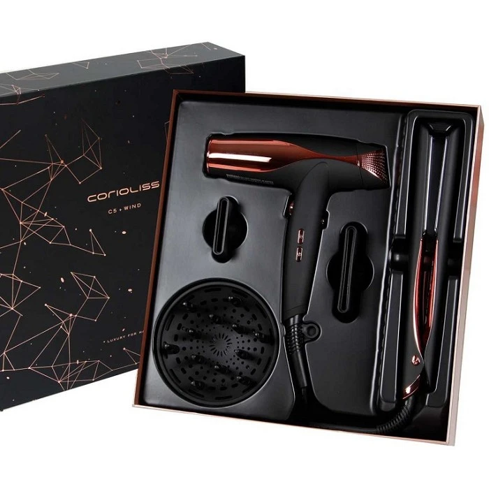 CORIOLISS PLANCHA C5 BLACK COPPER + SECADOR WIND