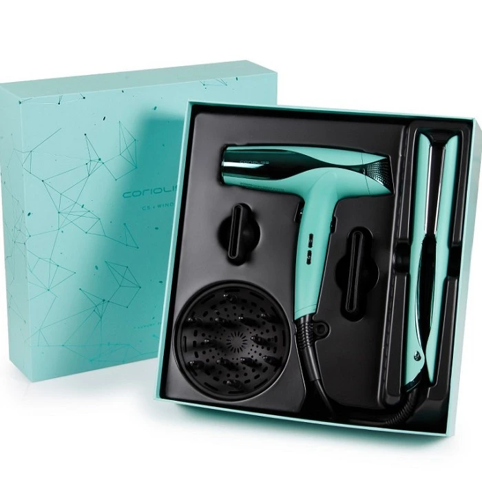 CORIOLISS PLANCHA C5 MINT GREEN + SECADOR WIND