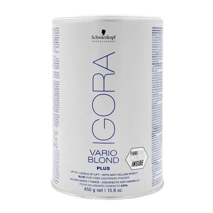 DECOLORACION IGORA VARIO BLOND PLUS AZUL 450 GR