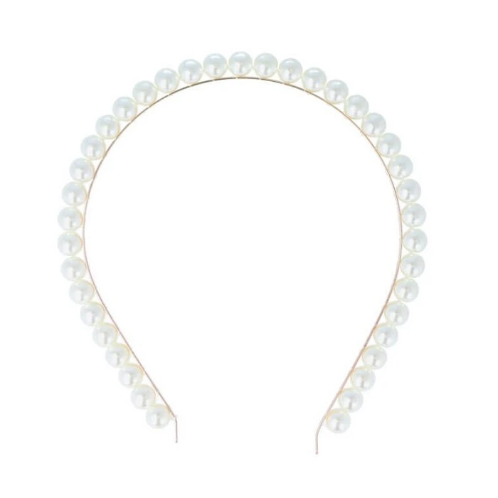 DIADEMA DORADA CON PERLAS 2 UNIDADES REF.06940