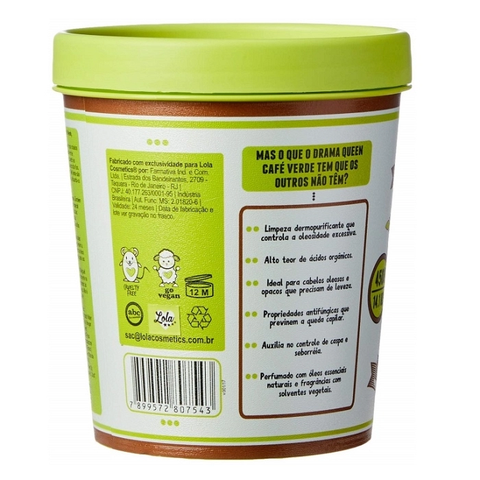DRAMA QUEEN CAFE VERDE MASCARA 450G