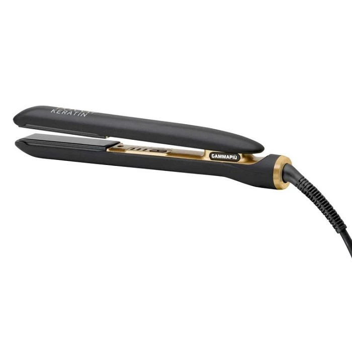GAMMAPIU PLANCHA DONNA + KERATIN NEGRO Y DORADO