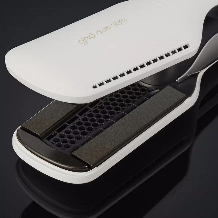 GHD DUET PLANCHA DE PELO DE AIRE CALIENTE 2 EN 1 BLANCA