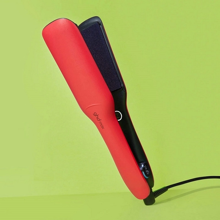 GHD MAX PROFESSIONAL WIDE PLATE STYLER RADIANT RED COLOR CRUSH COLLECTION