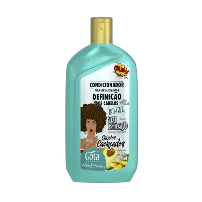 GOTA DOURADA CONDICIONADOR FORTALECIMIENTO CACHEADOS 430 ML - REF G0122 GOTA DOURADA CONDICIONADOR FORTALECIMIENTO CACHEADOS 430 ML - REF G0122