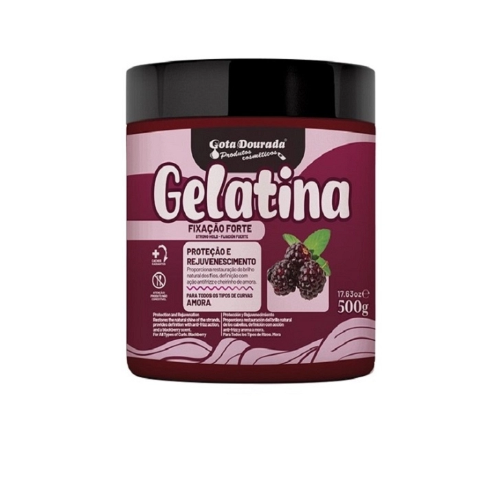 GOTA DOURADA GELATINA CAPILAR AMORA FORTE 500GR - REF G0223 GOTA DOURADA GELATINA CAPILAR AMORA FORTE 500GR - REF G0223