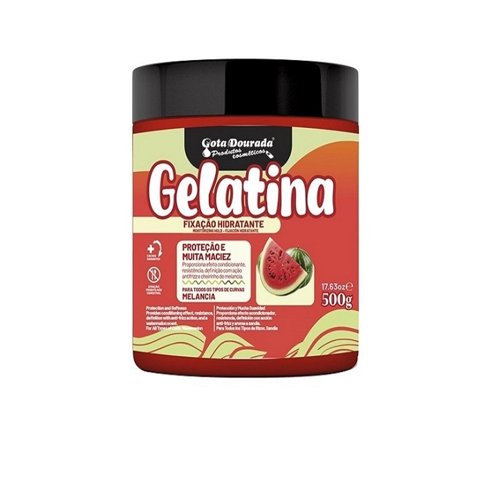 GOTA DOURADA GELATINA CAPILAR MELANCIA HIDRATANTE 500 GR - REF G0221 GOTA DOURADA GELATINA CAPILAR MELANCIA HIDRATANTE 500 GR - REF G0221