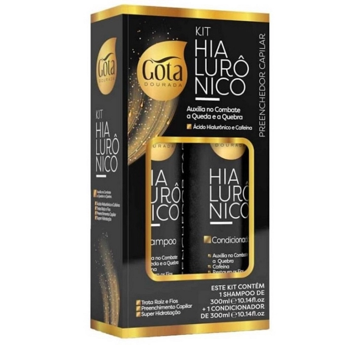 GOTA DOURADA KIT SH+CD PREENCHEDOR HIALURONICO 300ML - REF G0178 GOTA DOURADA KIT SH+CD PREENCHEDOR HIALURONICO 300ML - REF G0178