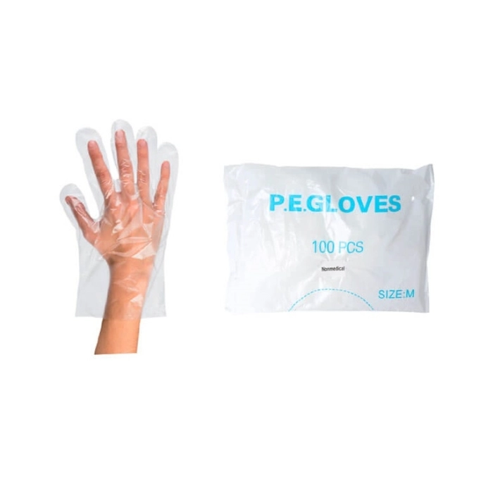 GUANTES POLIETILENO TRANSPARENTE 100 UNIDADES REF07804