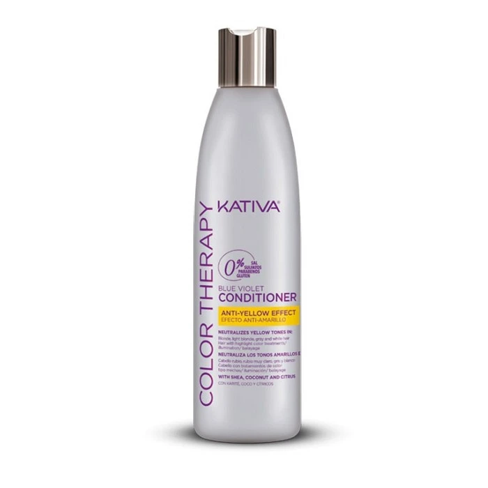 KATIVA COLOR THERAPY ANTI-ANTIAMARILLO ACONDICIONADOR 355ML.