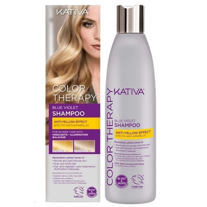 KATIVA COLOR THERAPY BLUE VIOLET ANTI AMARILLO CHAMPU 250 ML KATIVA COLOR THERAPY BLUE VIOLET ANTI AMARILLO CHAMPU 250 ML