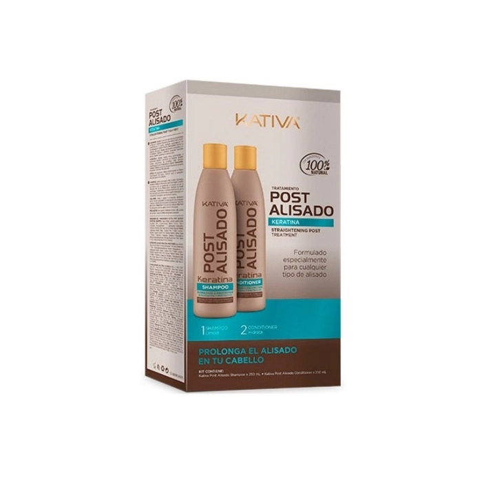 KATIVA KIT TRATAMIENTO POST ALISADO KERATINA 2x250 ML KATIVA KIT TRATAMIENTO POST ALISADO KERATINA 2x250 ML