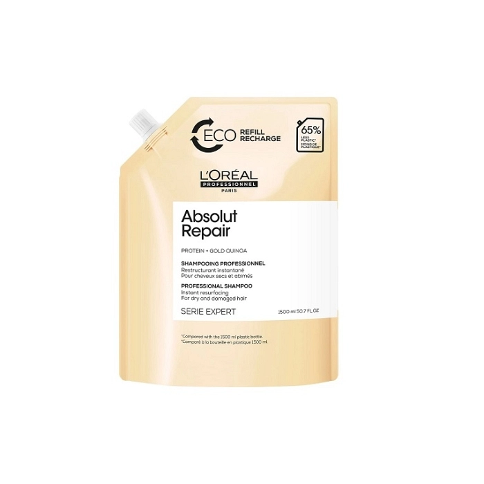 LOREAL CHAMPU ABSOLUT REPAIR GOLD RECARGA 1500 ML SERIE EXPERT