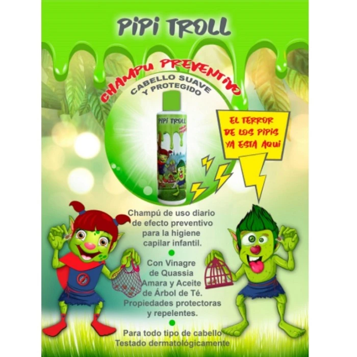 MOCO DE TROLL PIPI TROLL CHAMPÚ PREVENTIVO 200ML.
