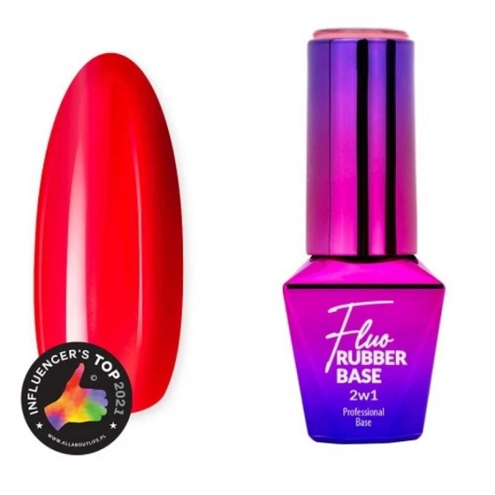 MOLLYLAC FLUO RUBBER BASE 2 EN 1 Nº1 FRUITY ROOTY 10ML