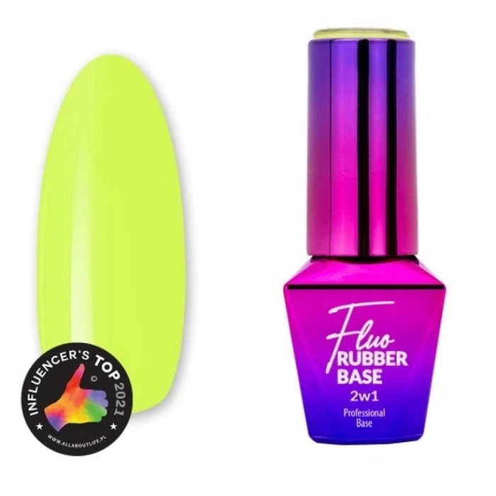 MOLLYLAC FLUO RUBBER BASE 2 EN 1 Nº2 COOL SWIRL 10ML