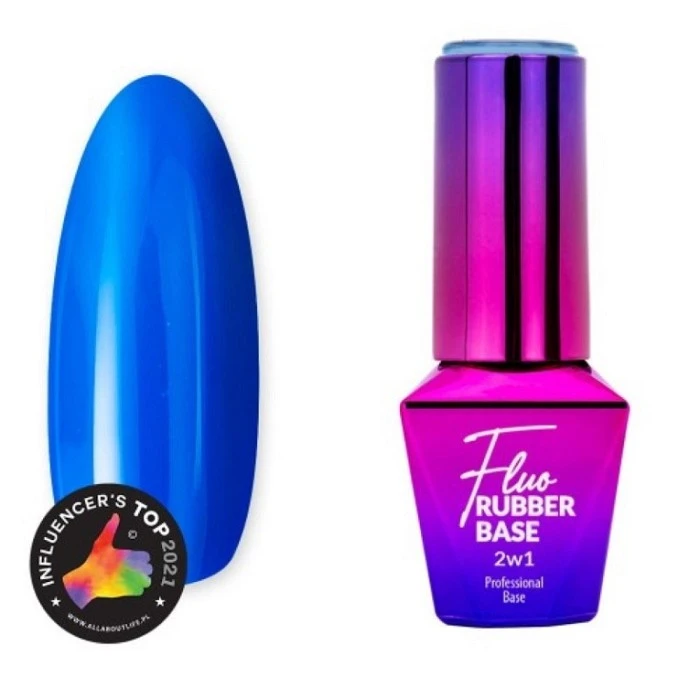 MOLLYLAC FLUO RUBBER BASE 2 EN 1 Nº4 BORA BORA 10ML