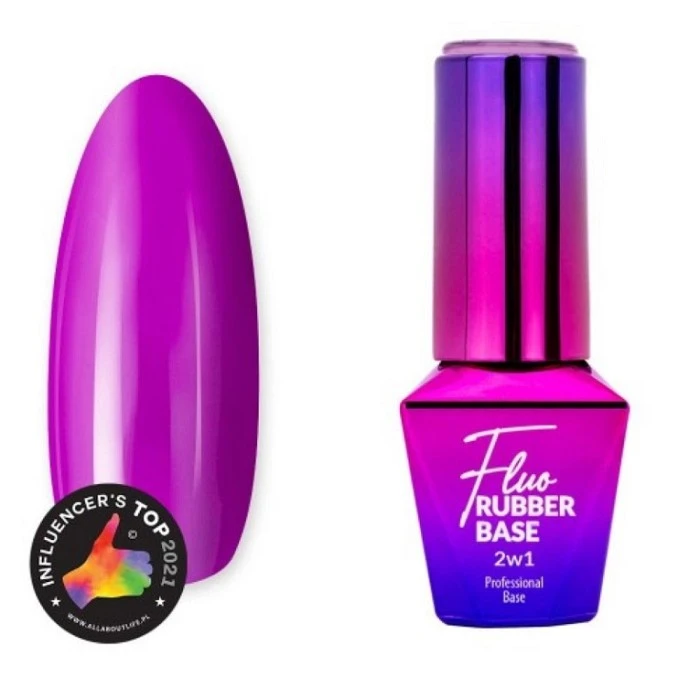 MOLLYLAC FLUO RUBBER BASE 2 EN 1 Nº5 CHILLIN 10ML