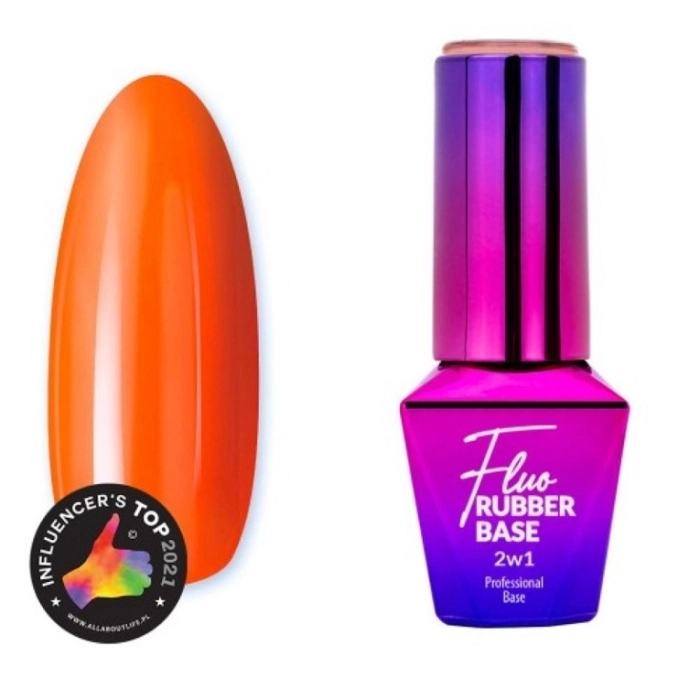 MOLLYLAC FLUO RUBBER BASE 2 EN 1 Nº7 MAMBO MIX 10ML