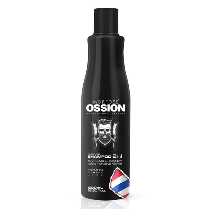 OSSION CHAMPU 2 EN 1 FOR HAIR AND BEARD 500 ML
