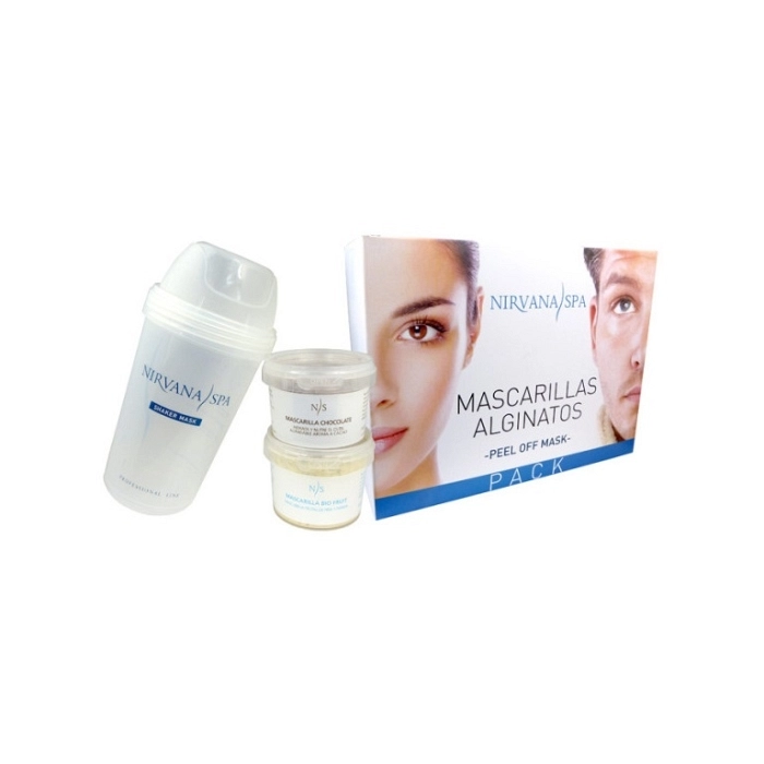 PACK MASCARILLAS ALGINATOS 6 UNID + COCTELERA REF81146 NIRVANA SPA