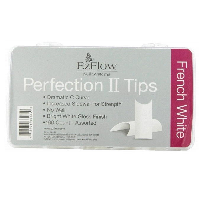 PERFECTION II TIPS 100 UDS FRENCH WHITE REF66184 EZFLOW
