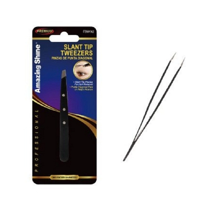 PINZA DEPILAR TIP RINESTONE REF : 962 (SESGADA)