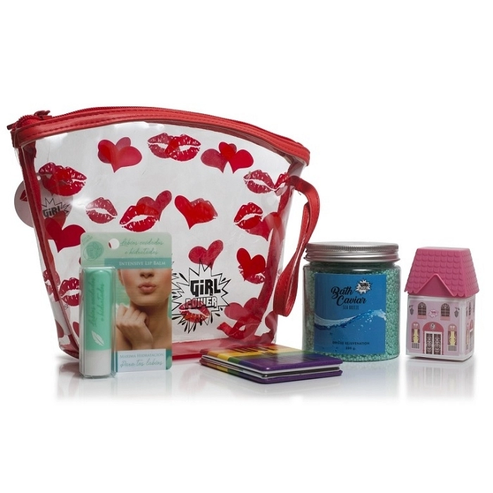 POKHARA SET NECESER TRANSPARENTE BESOS POK1753