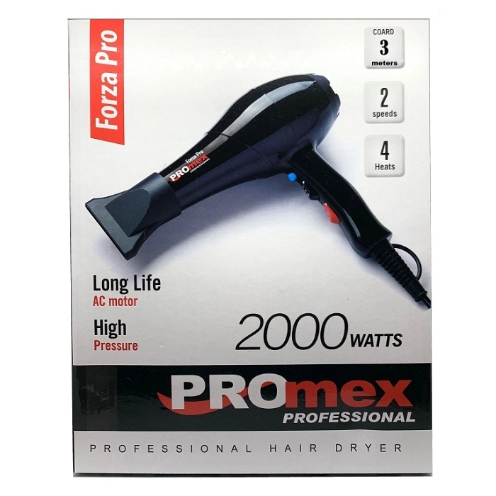 PROMEX SECADOR FORZA PRO 2000 WAT NEGRO REF211269