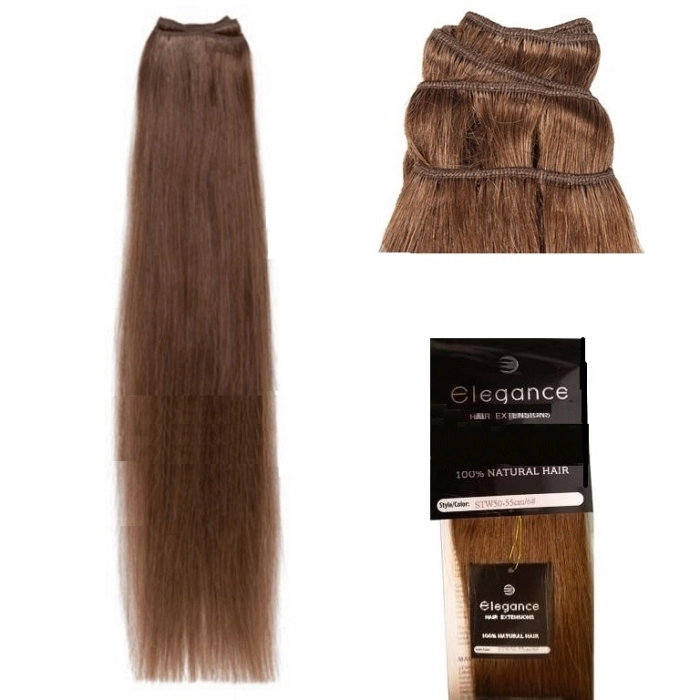 RAMAL CABELLO NATURAL TEJIDO LISO ELEGANCE 50/55 CM