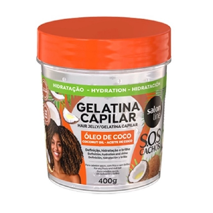 SALON LINE SOS GELATINA OLEO DE COCO 400 GR - SL0026