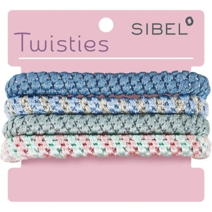 SIBEL GOMAS PARA EL PELO TWISTIES MULTICOLOR (PACK DE 4) REF P050353