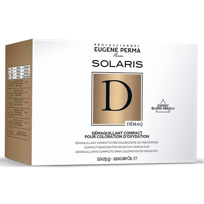 SOLARIS DEMAQUILLANTE COMPACTO PARA COLORACION 12x25 G EUGENE PERMA