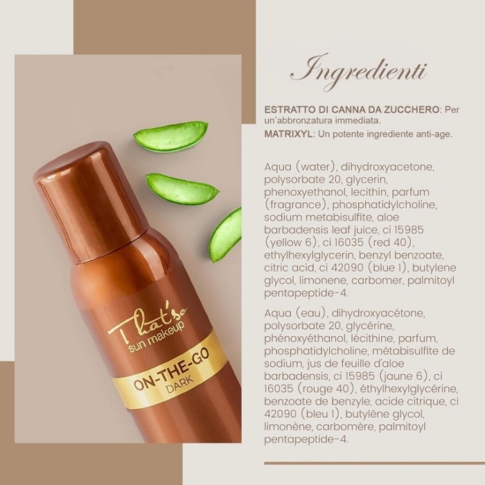 SPRAY BRONCEADOR EFECTO INMEDIATO ON THE GO DARK 75 ML THATSO SUN MAKE UP SPRAY BRONCEADOR EFECTO INMEDIATO ON THE GO DARK 75 ML THATSO SUN MAKE UP