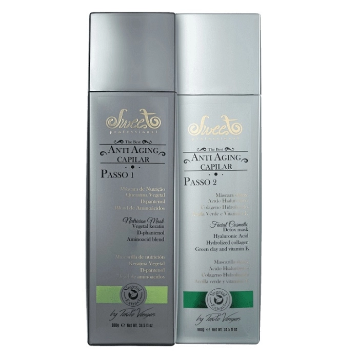 SWEET KIT ANTI-AGING KERATINA VEGETAL + ACIDO HIALURONICO (PASO 1 + PASO 2) SWEET KIT ANTI-AGING KERATINA VEGETAL + ACIDO HIALURONICO (PASO 1 + PASO 2)