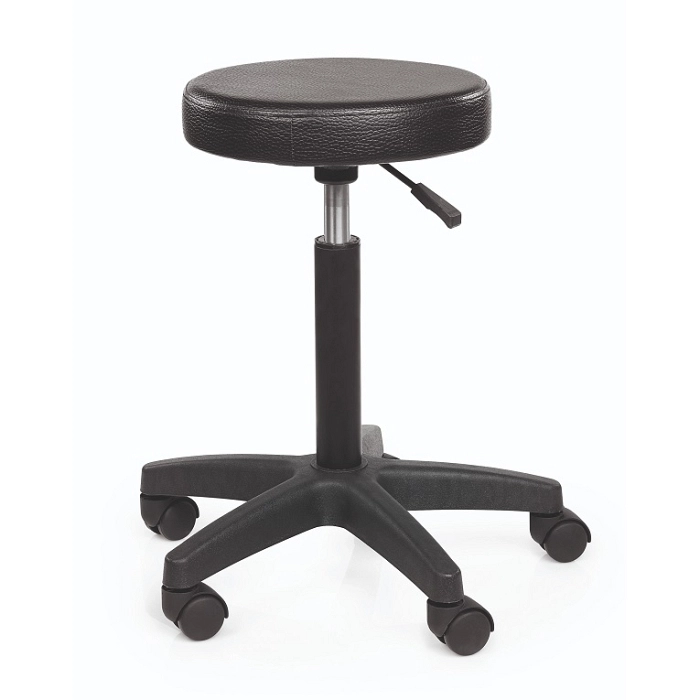 TABURETE PELUQUERIA BOMBA GAS TAPIZADO NEGRO REF0171000